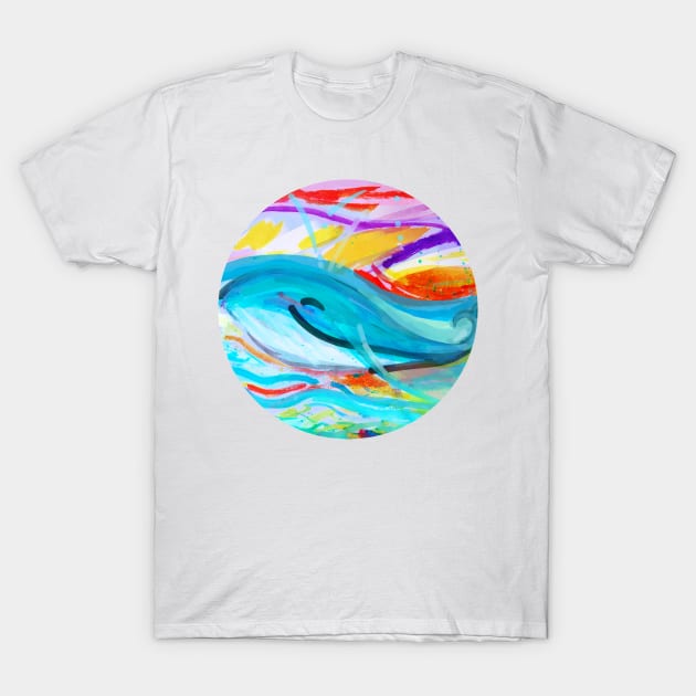 Whale Illustration T-Shirt by tanyazevallos